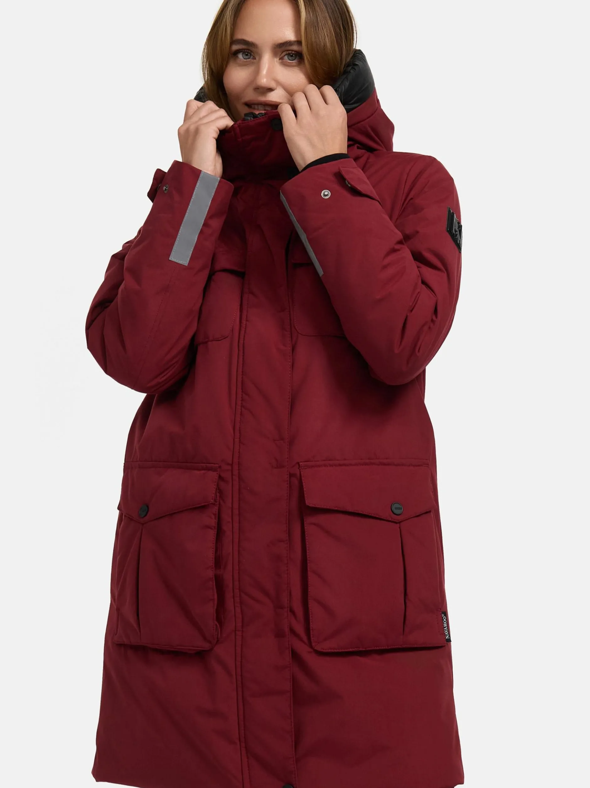 Navahoo Damen Winterjacke - Eissturm 14 in bordeaux