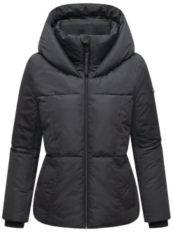 Navahoo Damen Winterjacke - Flüsterfee 14 in schwarz