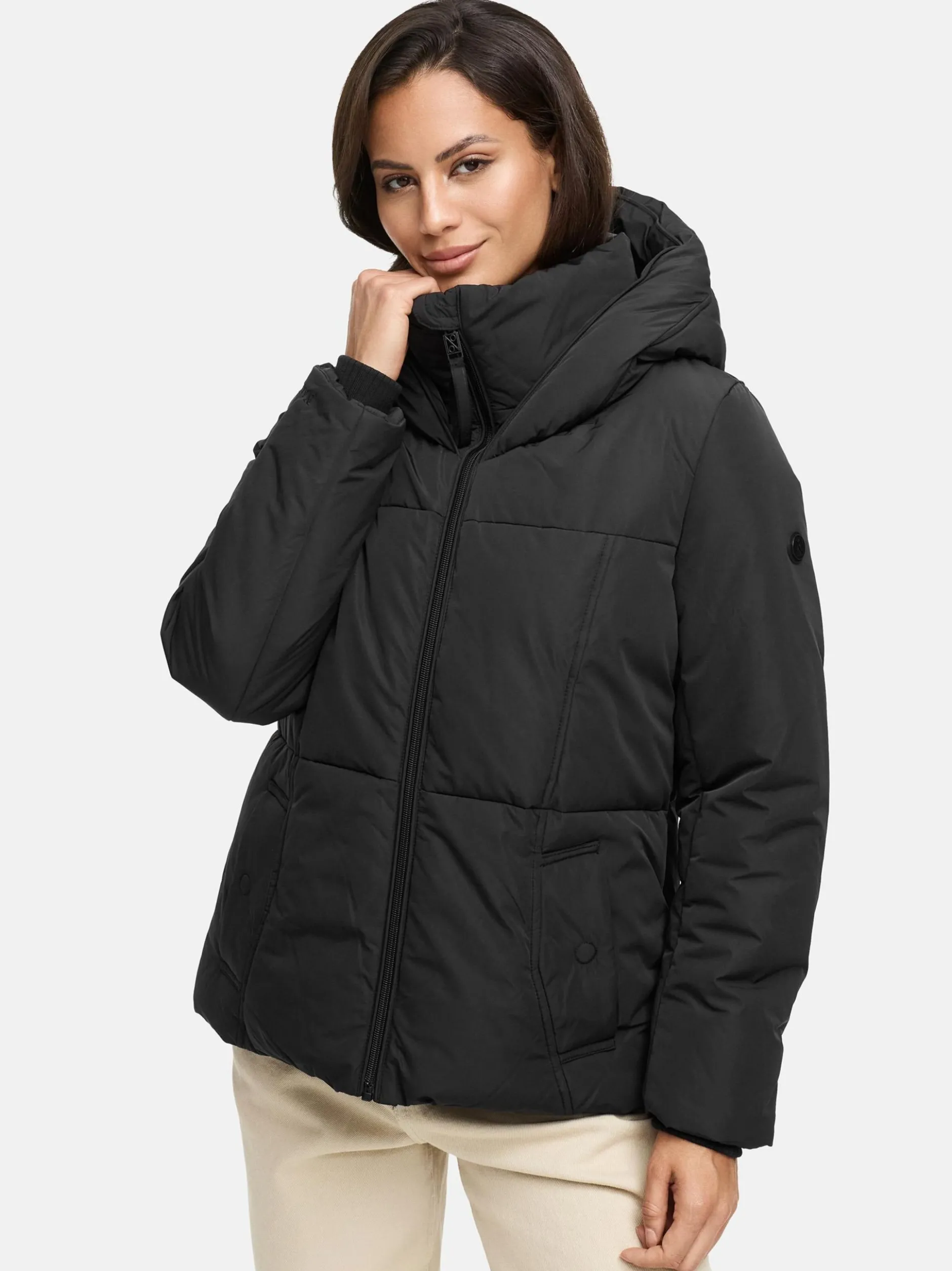 Navahoo Damen Winterjacke - Flüsterfee 14 in schwarz