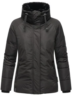 Navahoo Damen Winterjacke - Frostii XIV in schwarz