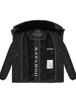 Navahoo Damen Winterjacke - Frostii XIV in schwarz
