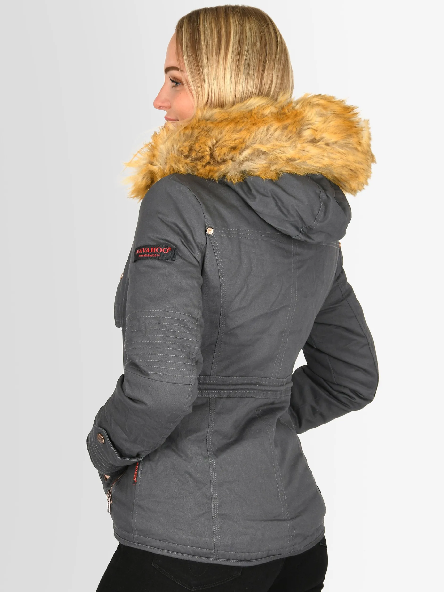 Navahoo Damen Winterjacke - Pearl in anthrazit