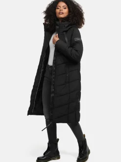 Navahoo Damen Winterjacke - Schmatzibär in schwarz