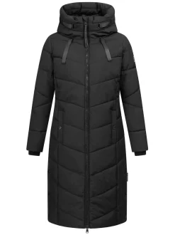 Navahoo Damen Winterjacke - Schmatzibär in schwarz