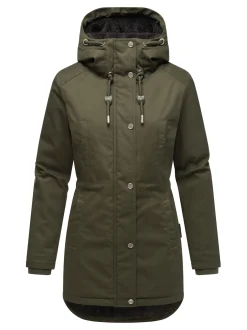 Navahoo Damen Winterjacke - Winterfunke in oliv