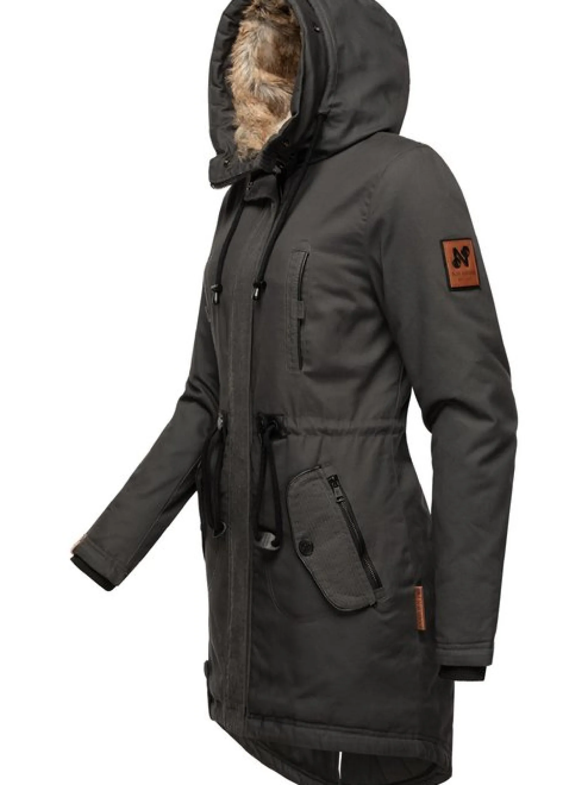 Navahoo Damen Wintermantel - Bombii in anthrazit
