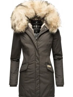 Navahoo Damen Wintermantel - Cristal in anthrazit