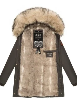 Navahoo Damen Wintermantel - Cristal in anthrazit