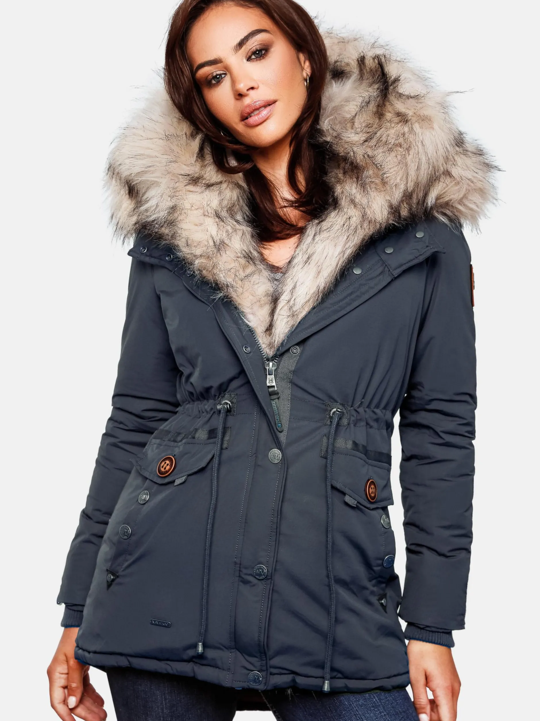 Navahoo Damen Wintermantel - Sweety in marine
