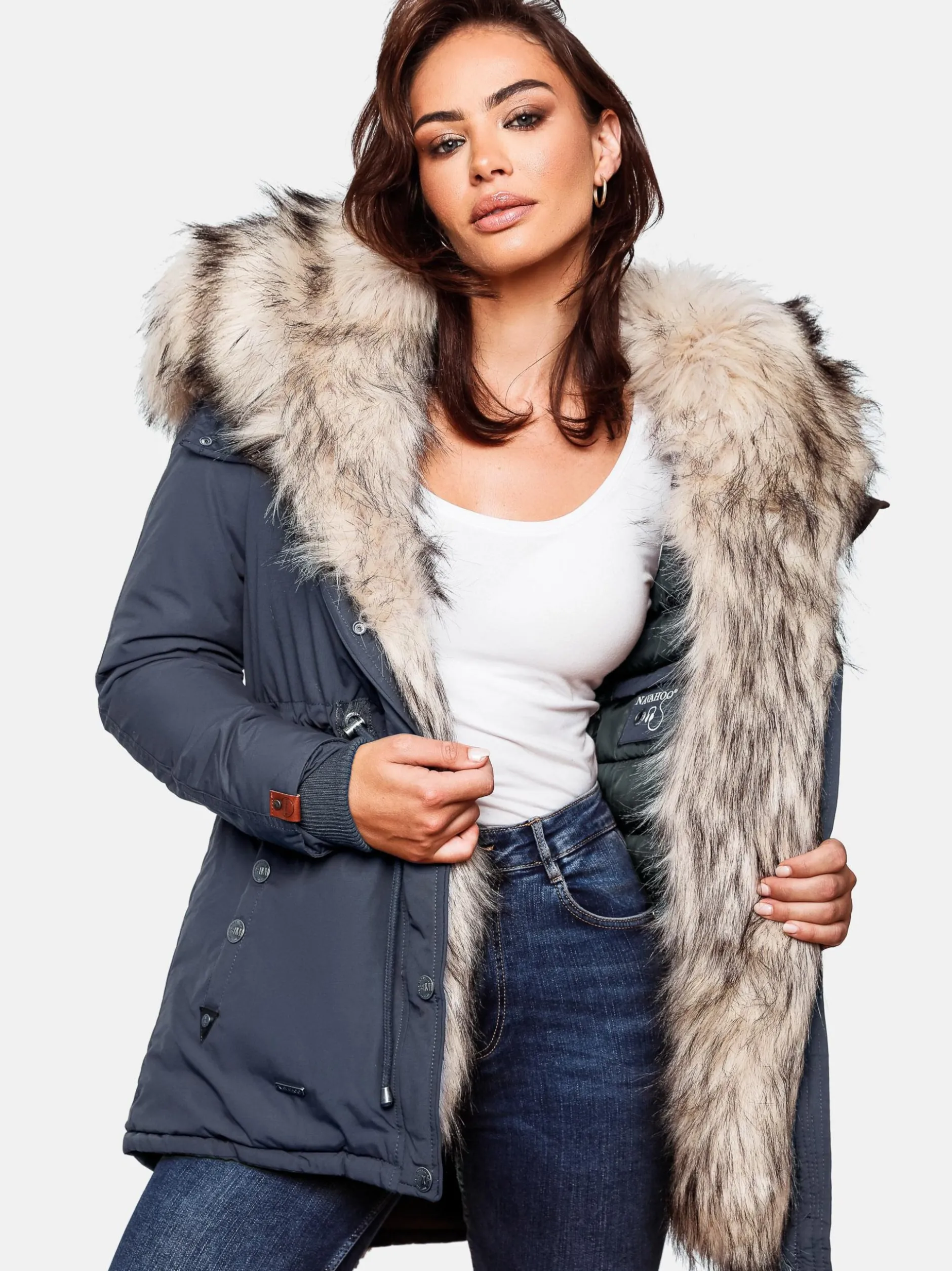 Navahoo Damen Wintermantel - Sweety in marine