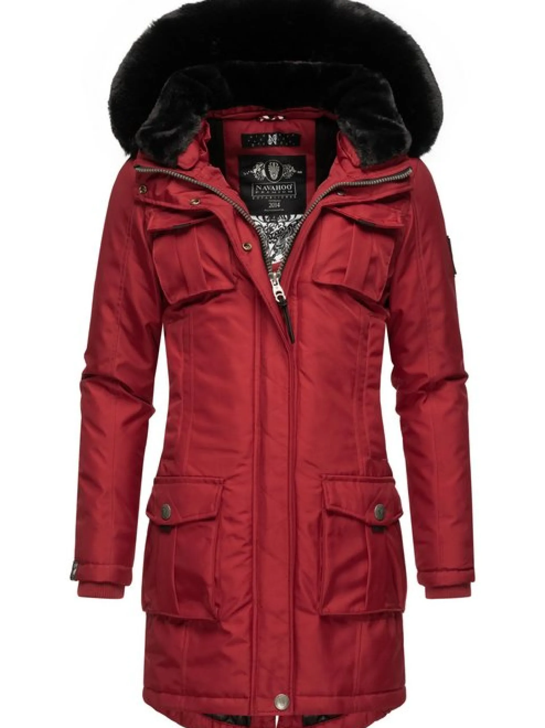 Navahoo Damen Wintermantel - Tiniis in rot