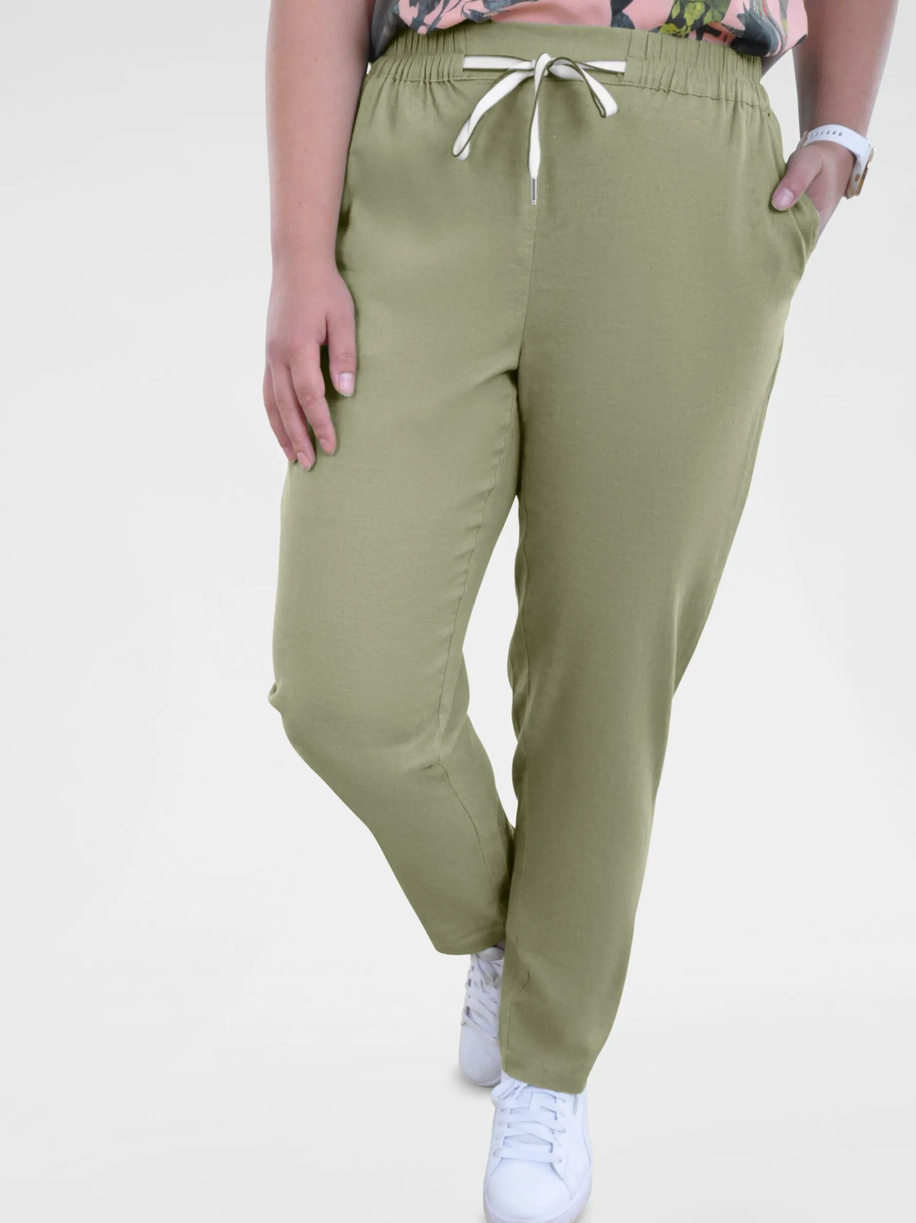 Navigazione Damen Hose in oliv - Länge: lang