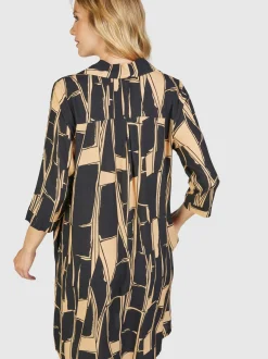 Navigazione Damen Kleid in schwarz - Länge: knielang
