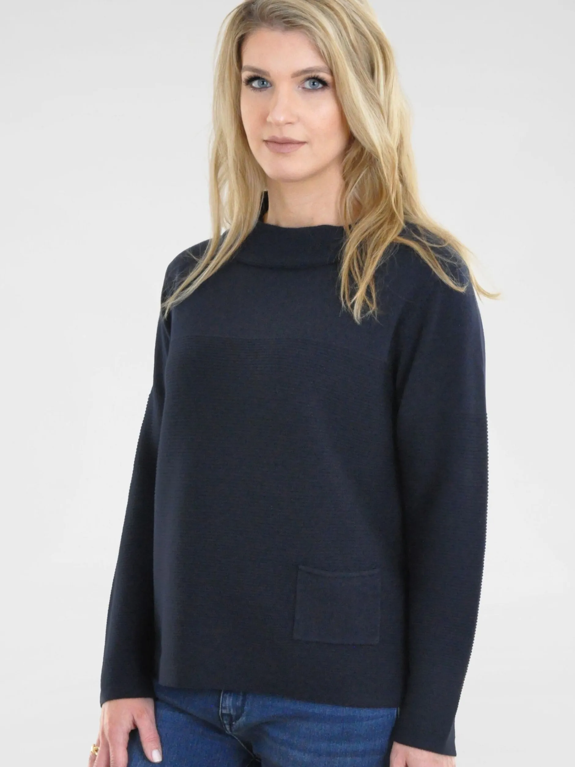 Navigazione Damen Pullover in blau - Ärmel: langarm