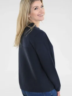 Navigazione Damen Pullover in blau - Ärmel: langarm