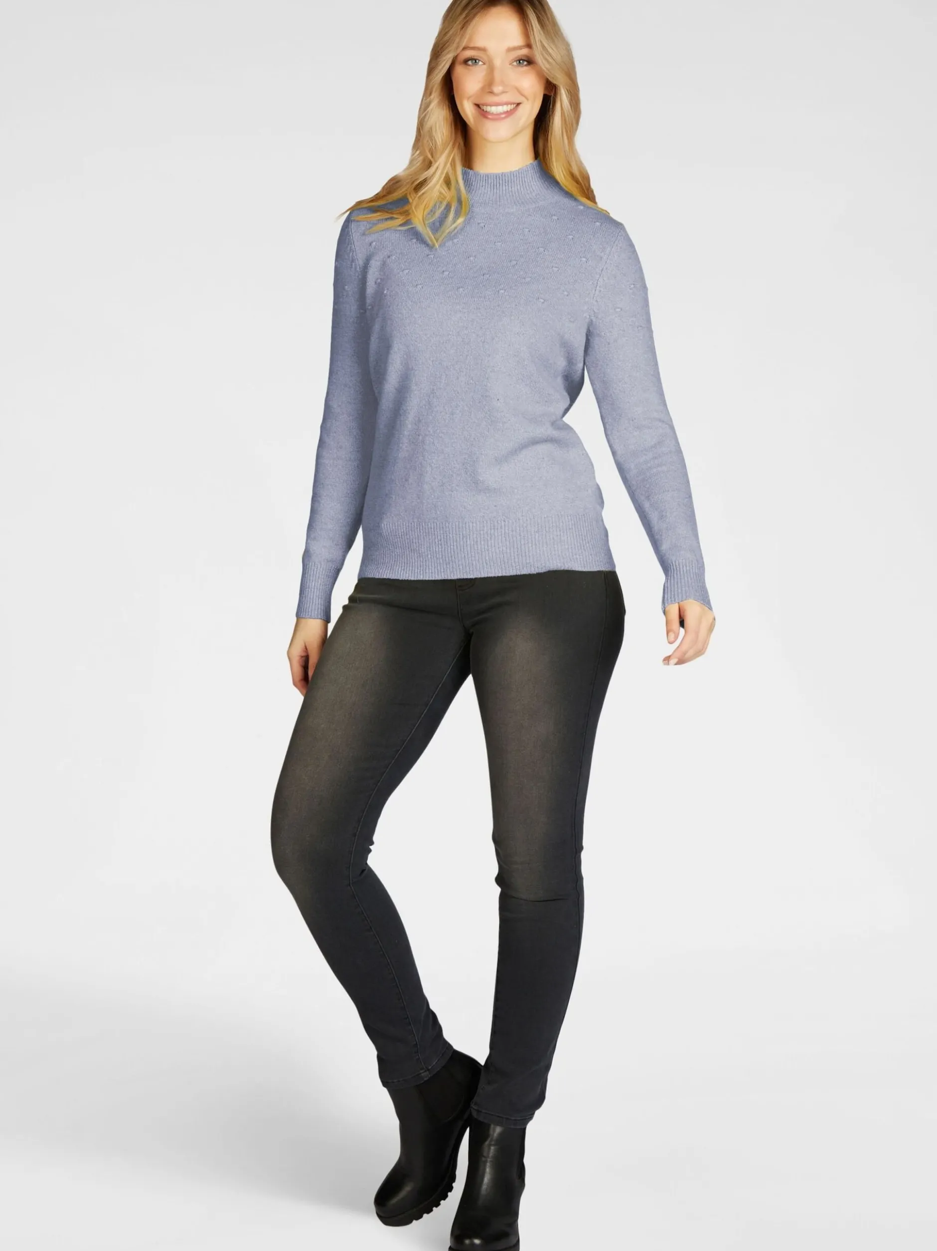 Navigazione Damen Strickpullover in hellblau