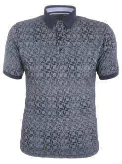 Navigazione Herren Poloshirt in blau - Ärmel: kurzarm