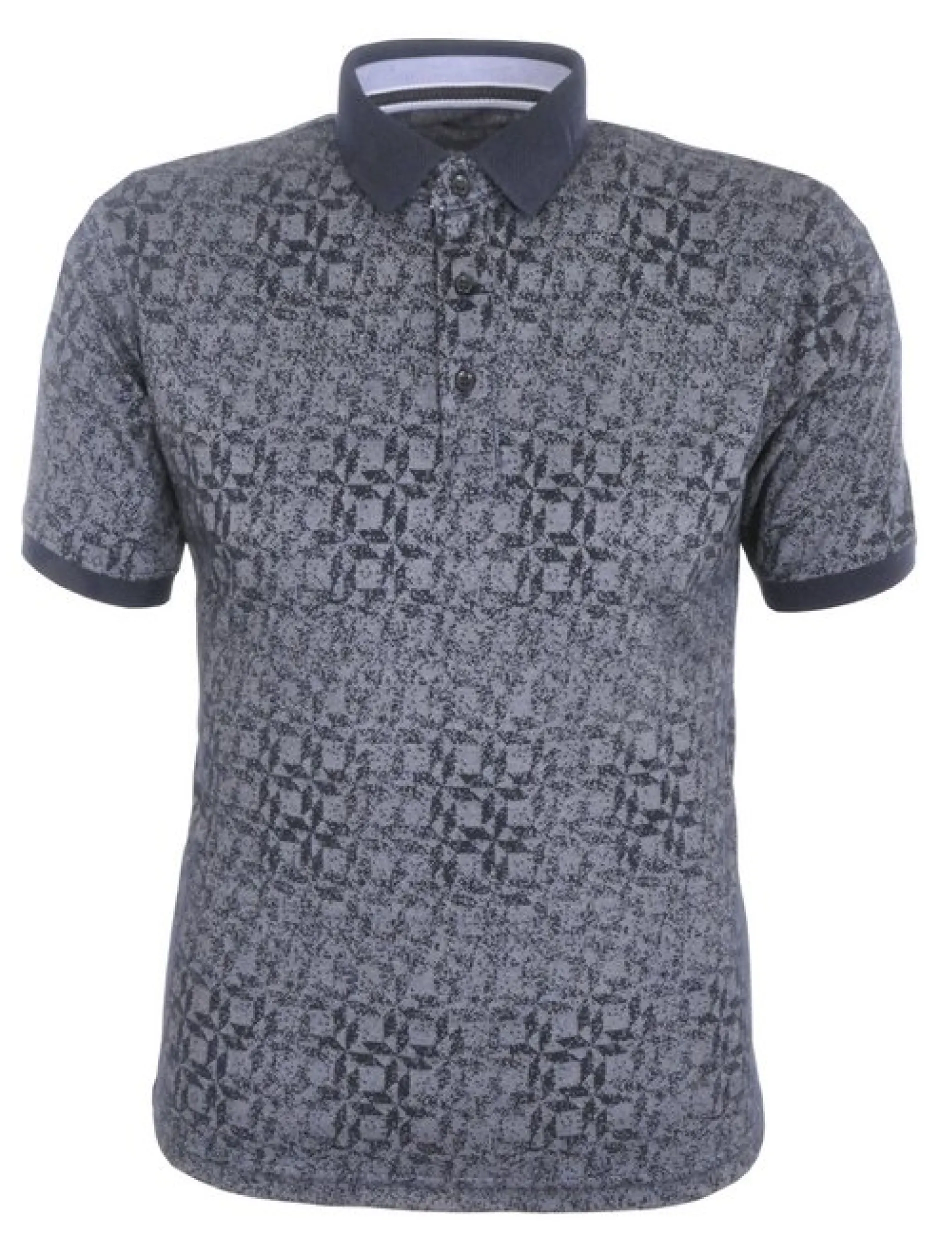 Navigazione Herren Poloshirt in blau - Ärmel: kurzarm