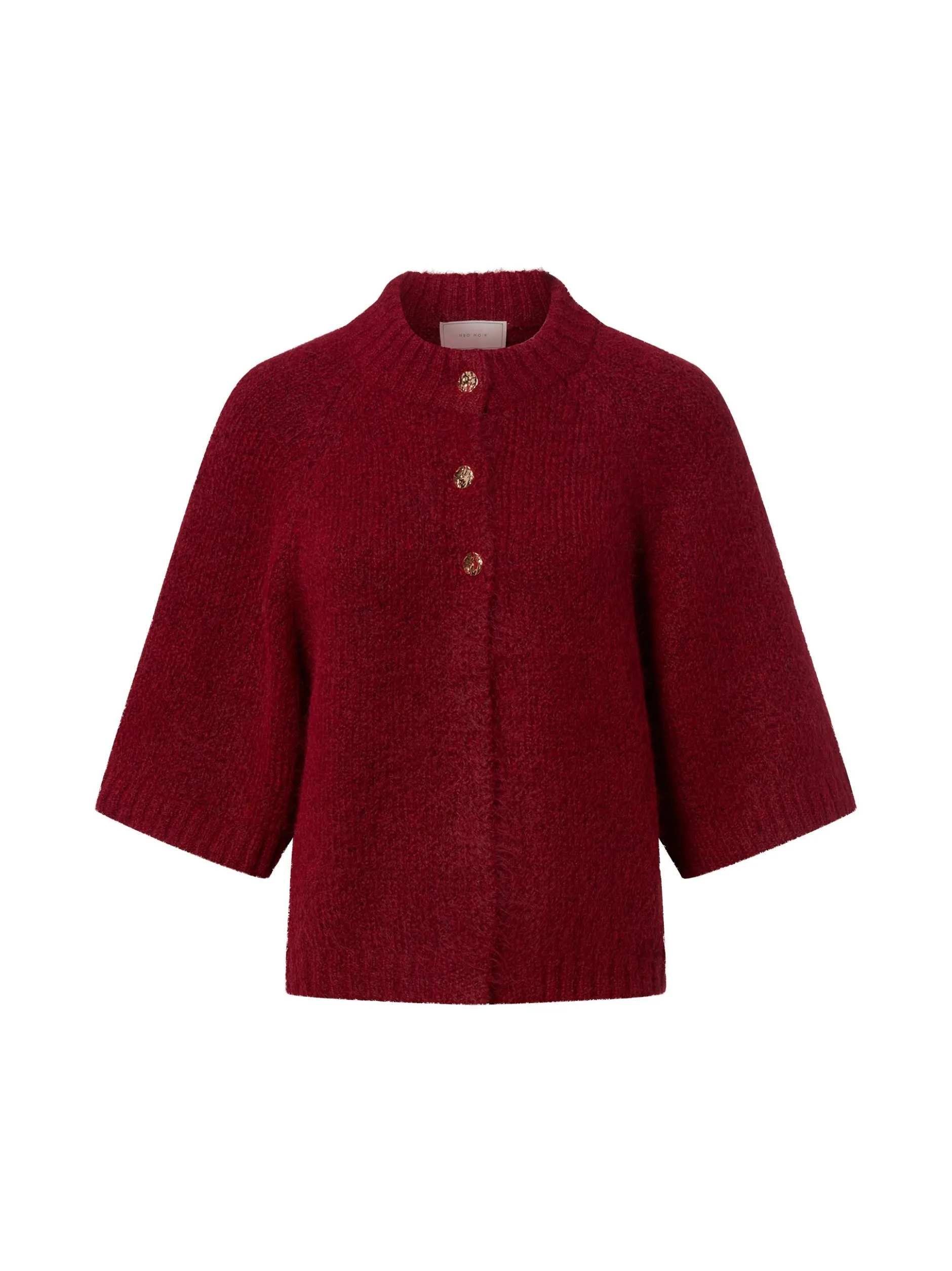 Neo Noir Damen Strickjacke - Benuta Fluffy in bordeaux