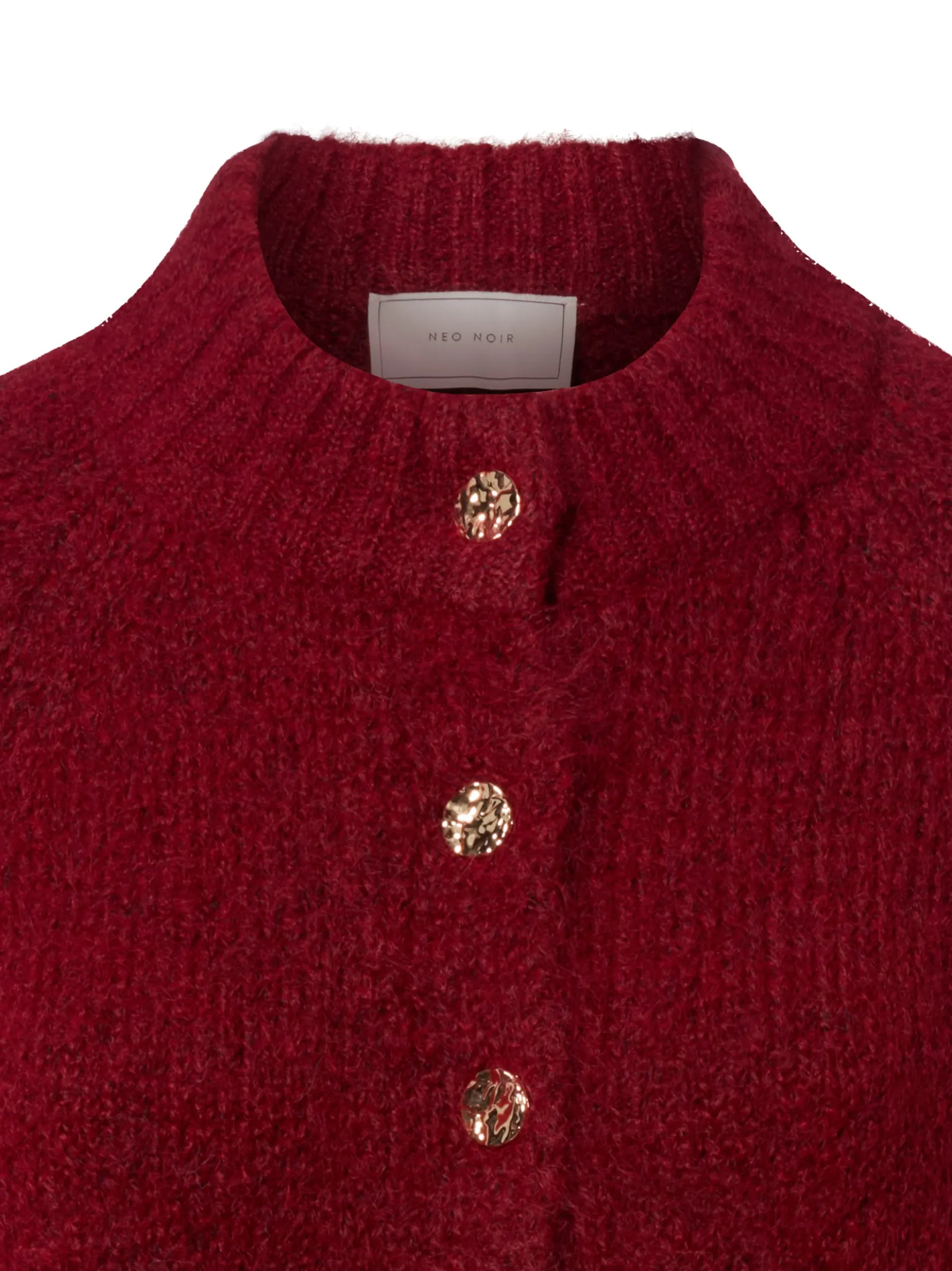 Neo Noir Damen Strickjacke - Benuta Fluffy in bordeaux