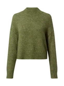 Neo Noir Damen Strickpullover mit Woll-Anteil - Paulina in oliv