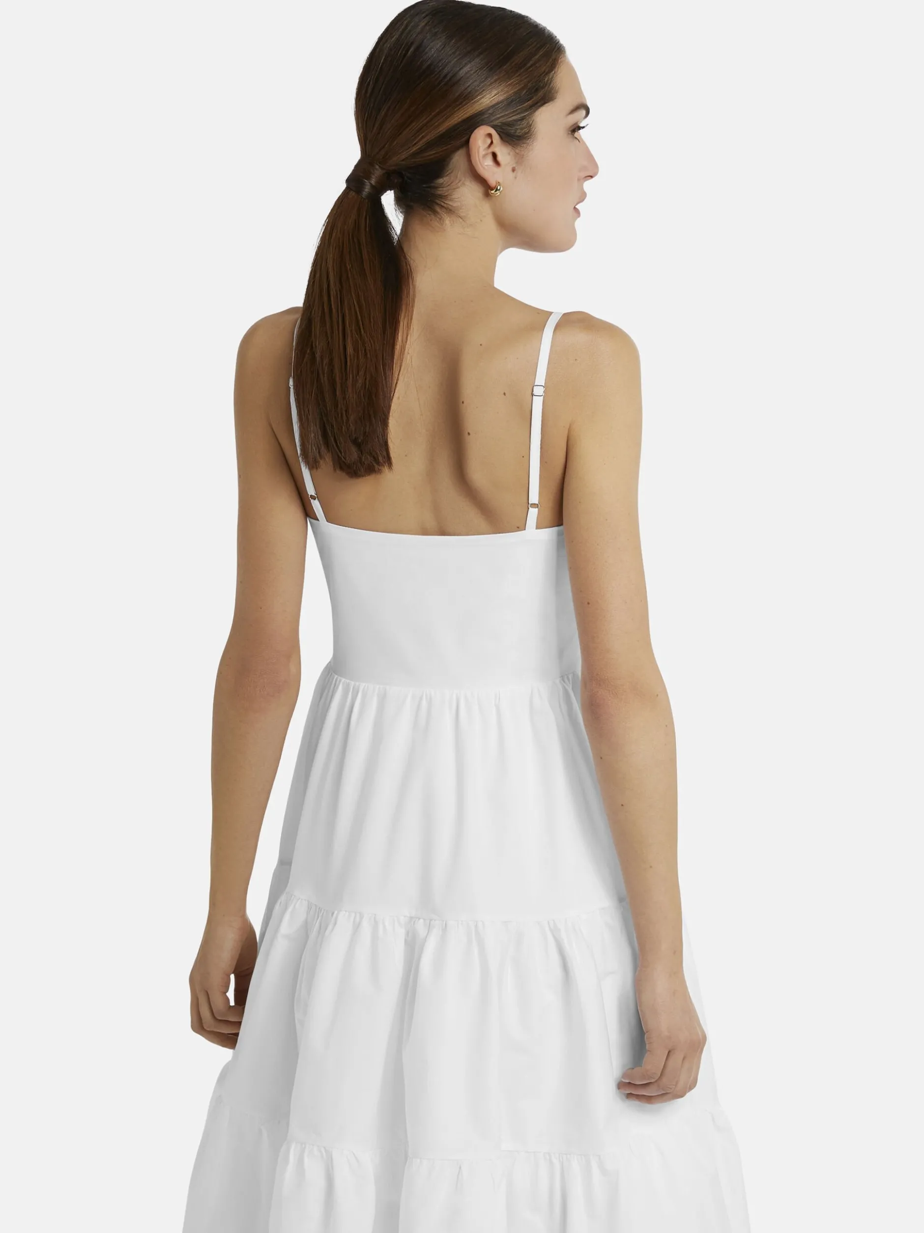 Nicowa Damen Midikleid - NARIWA in weiß - Länge: mittel