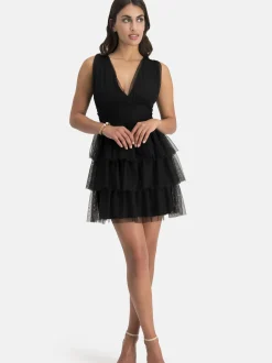 Nicowa Damen Tüllkleid - STELLOWA in schwarz
