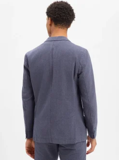 Nils Sundström Herren Baukasten-Sakko mit Leinen-Anteil in indigo