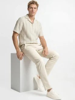 Nils Sundström Herren Chino in sand - Länge: lang