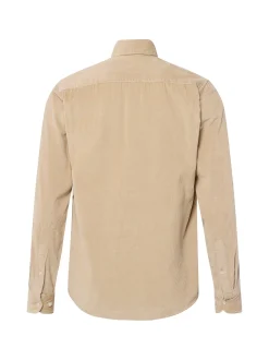 Nils Sundström Herren Cordhemd in beige - Ärmel: langarm