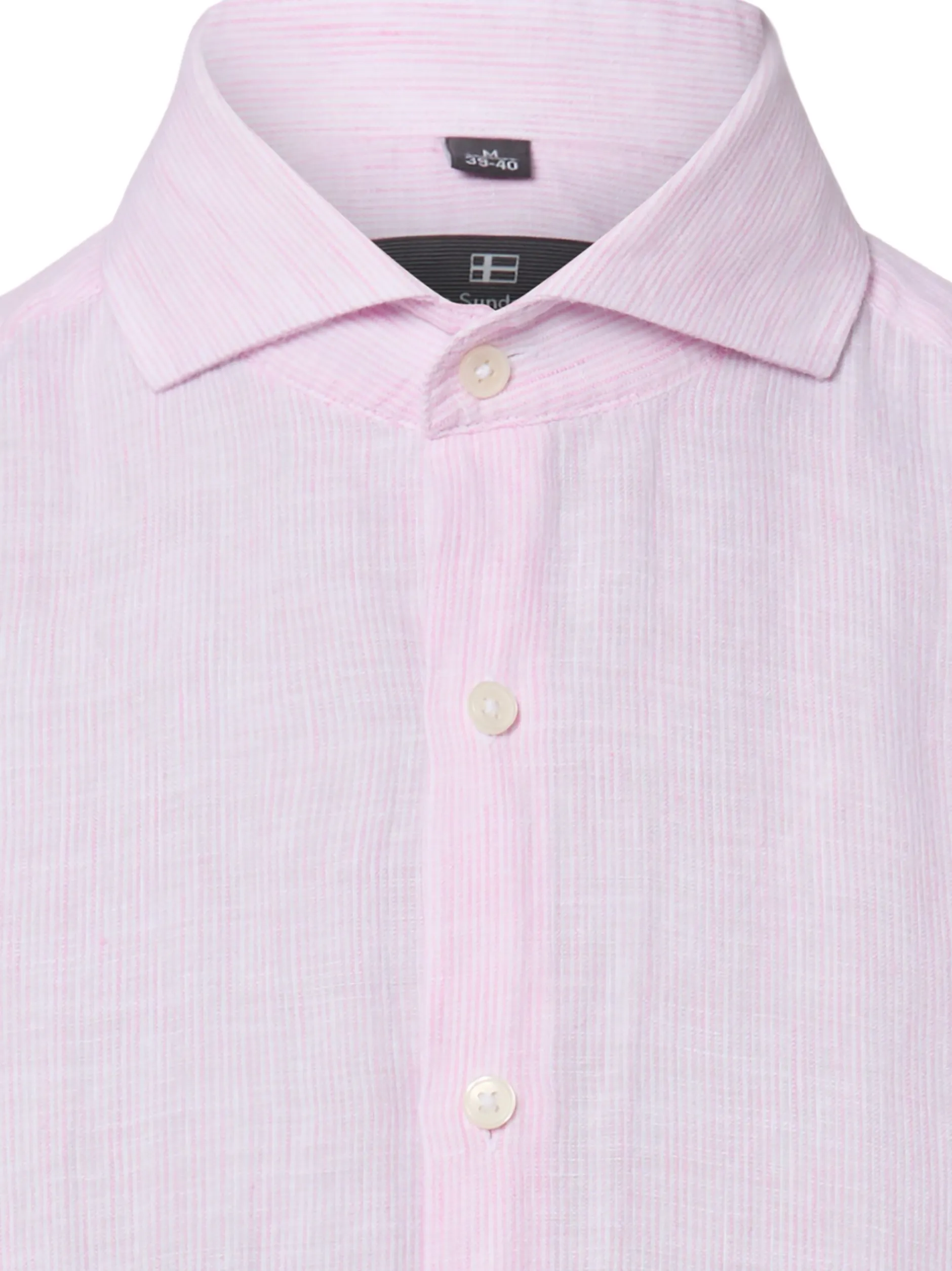Nils Sundström Herren Leinenhemd in rosa
