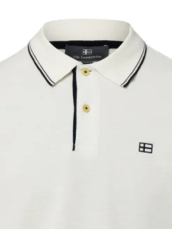 Nils Sundström Herren Poloshirt in weiß - Ärmel: kurzarm
