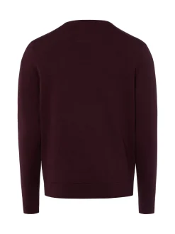Nils Sundström Herren Strickpullover in aubergine