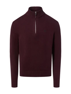 Nils Sundström Herren Strickpullover in bordeaux