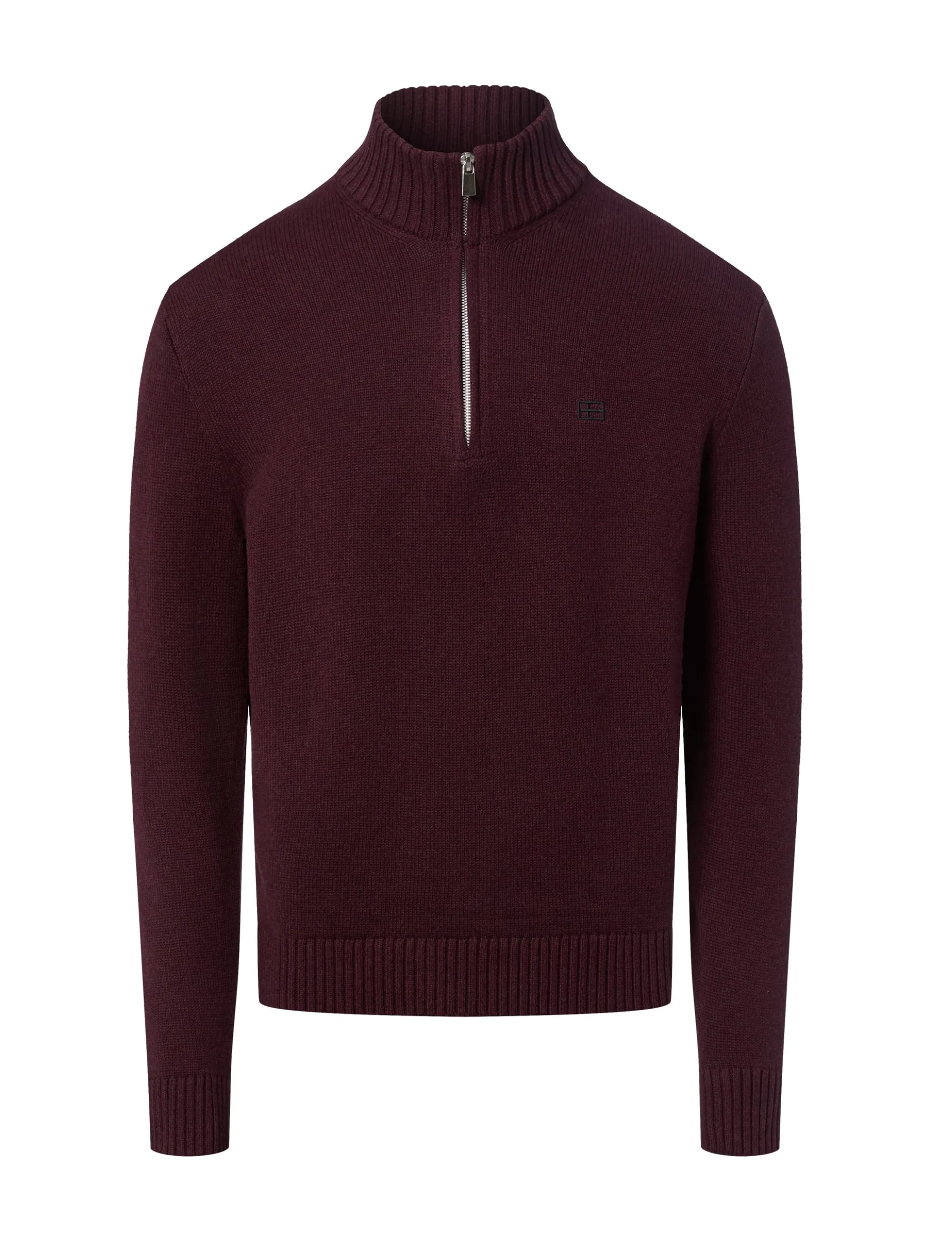 Nils Sundström Herren Strickpullover in bordeaux