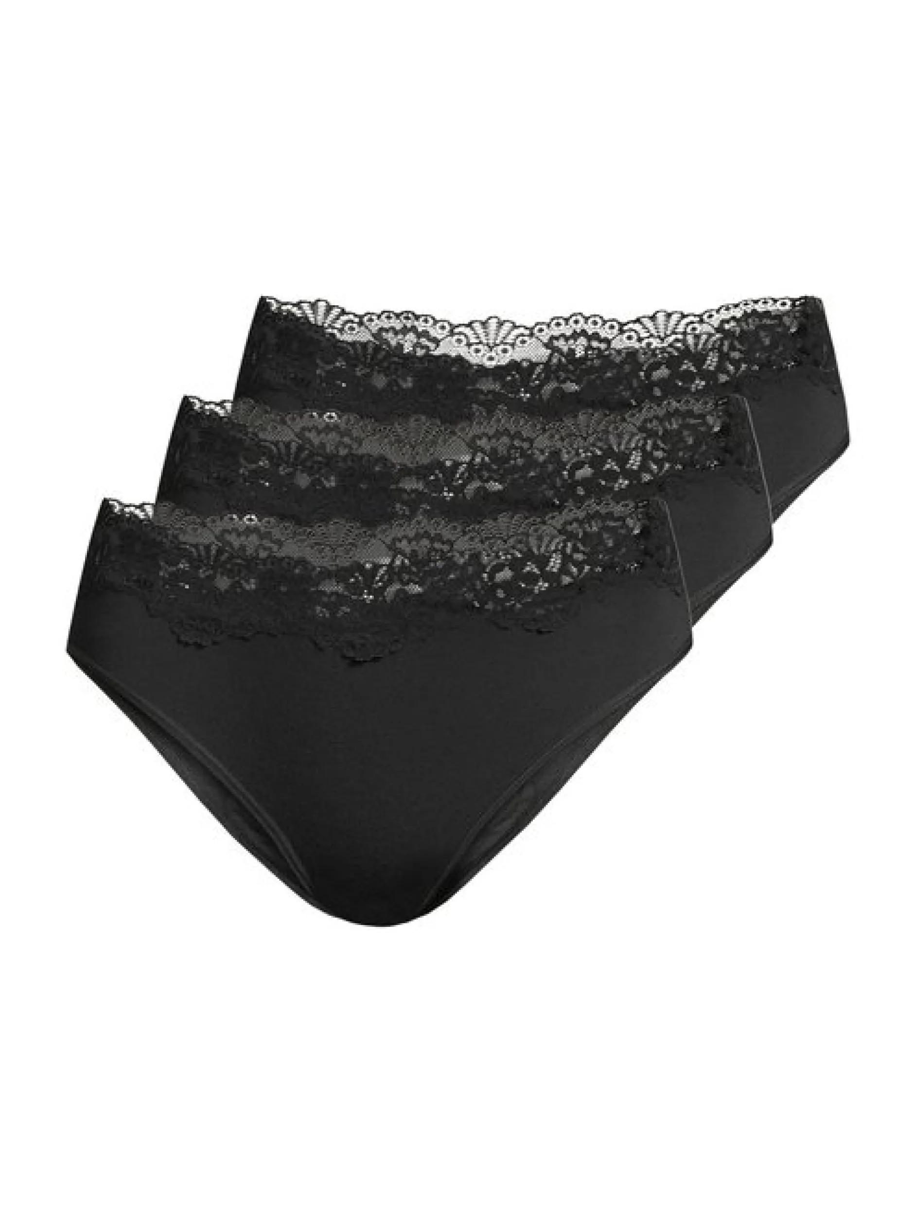 Nina von C. Damen Jazz Pants - 3er Pack Romance in schwarz