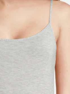 Nina von C. Damen Spaghetti Top - 2er Pack Light & Easy in grau