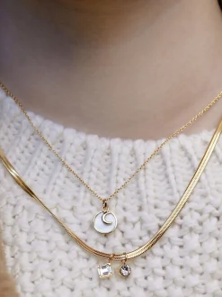 NOELANI Damen Kette mit Anhänger in gold