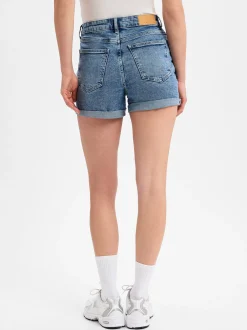 Noisy May Damen Jeansshorts - NMMoni in light stone