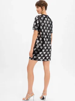 Noisy May Damen Paillettenkleid - NMWinnie in silber schwarz
