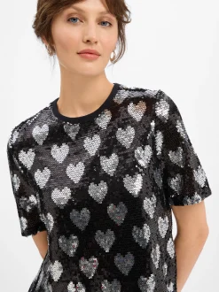Noisy May Damen Paillettenkleid - NMWinnie in silber schwarz