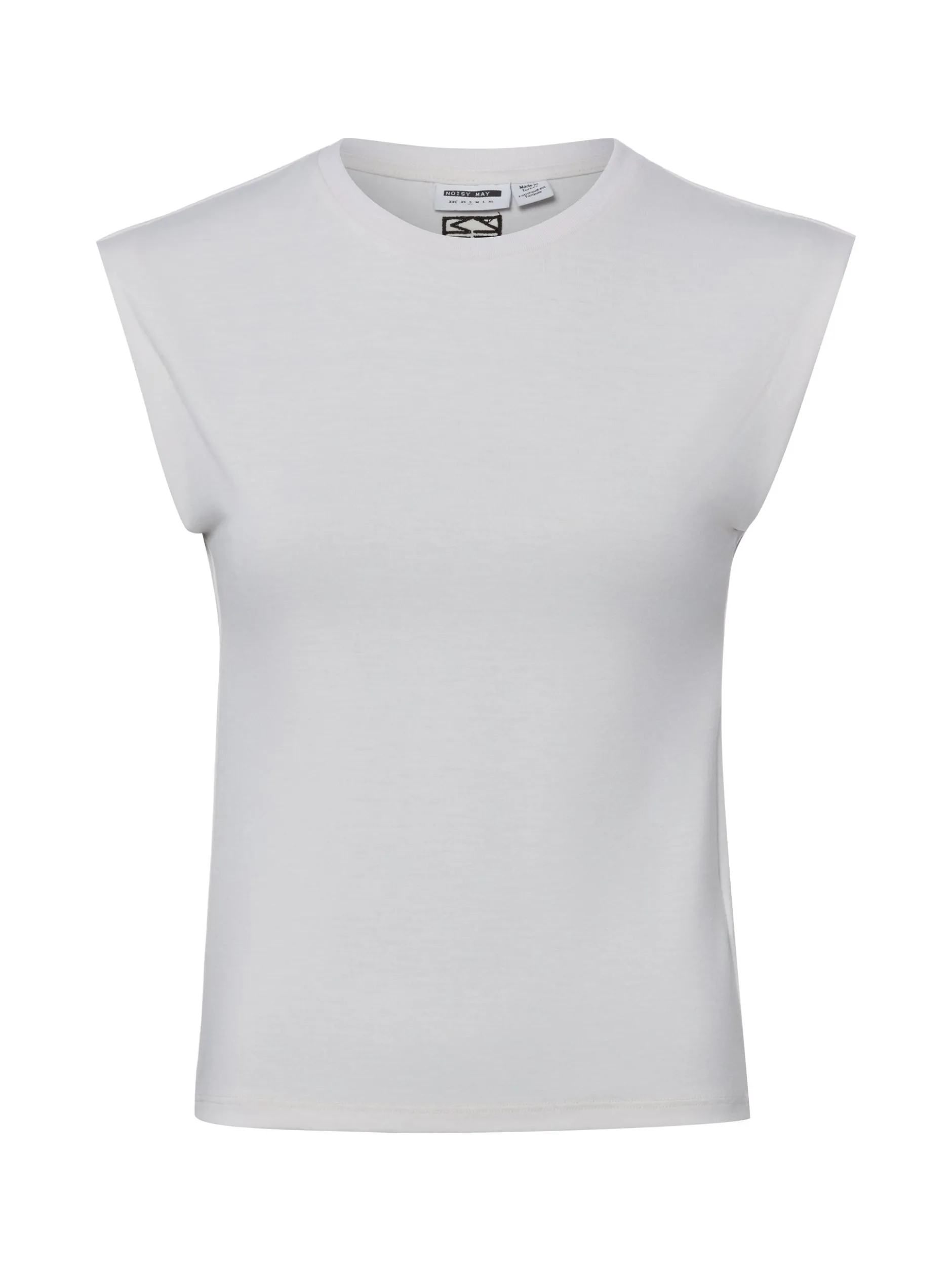 Noisy May Damen Shirt - NMLega in weiß - Ärmel: ohne Arm