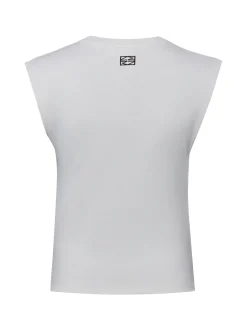 Noisy May Damen Shirt - NMLega in weiß - Ärmel: ohne Arm