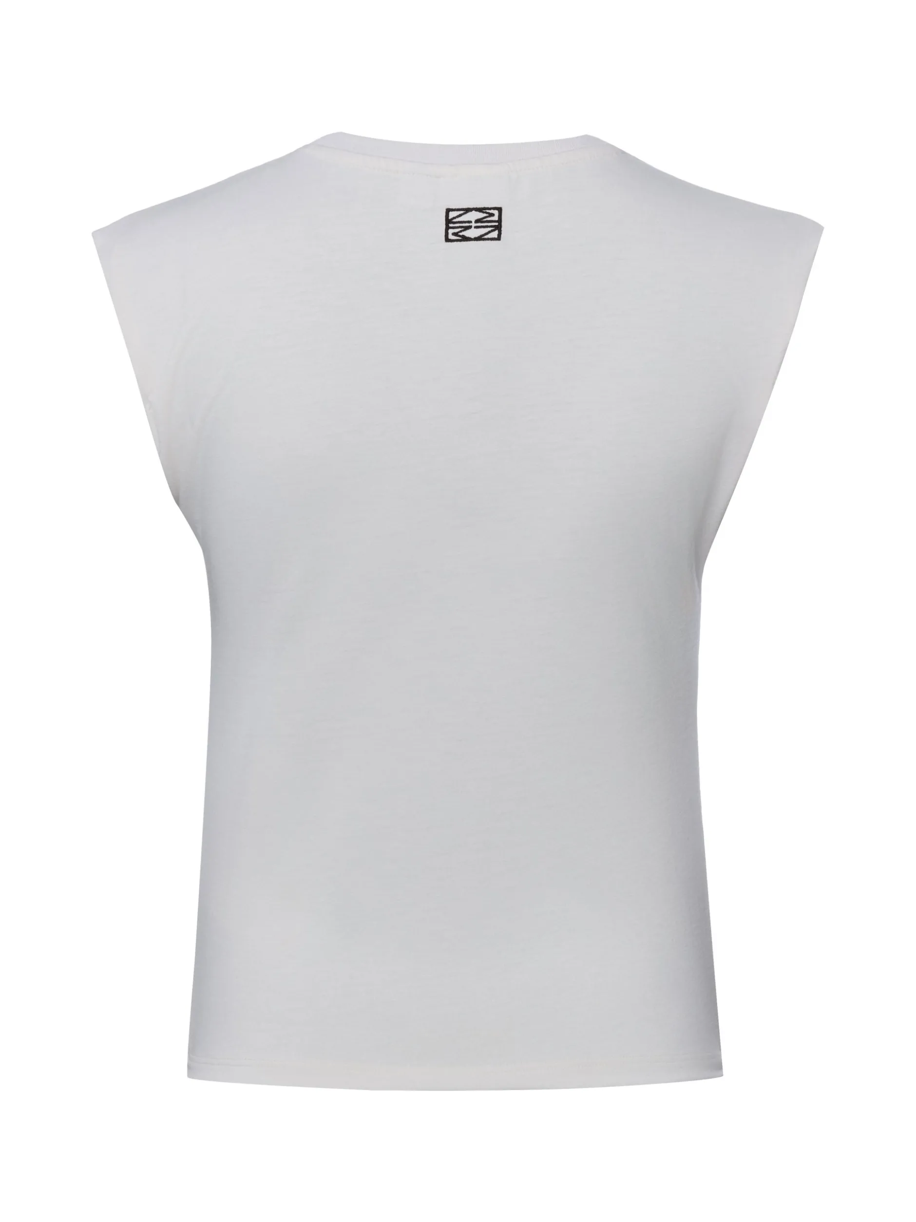 Noisy May Damen Shirt - NMLega in weiß - Ärmel: ohne Arm