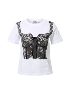 Noisy May Damen T-Shirt - NMMarla in weiß
