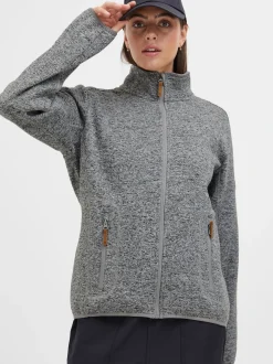 North Bend Damen Fleecejacke - NBSamana in hellgrau