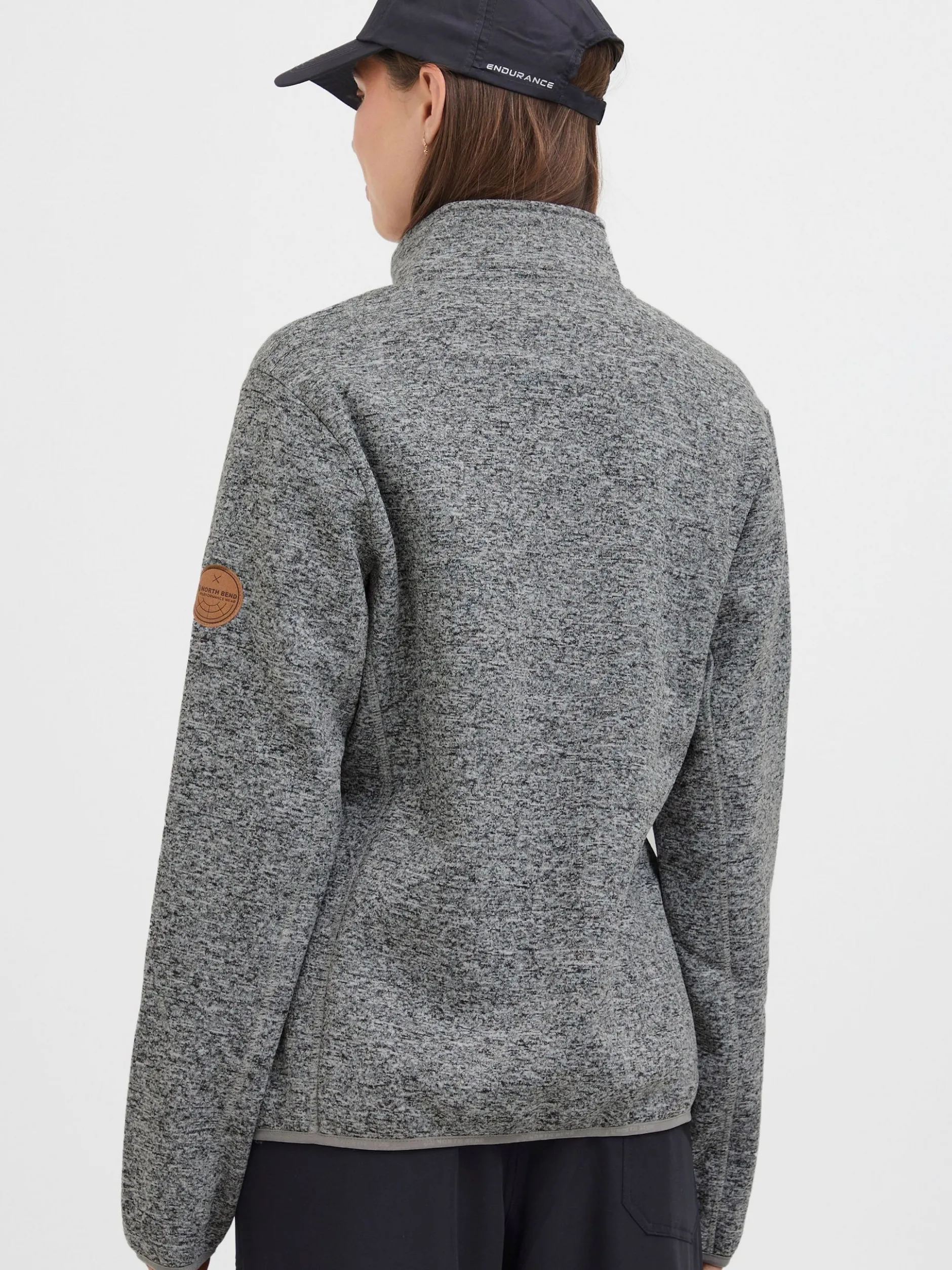 North Bend Damen Fleecejacke - NBSamana in hellgrau
