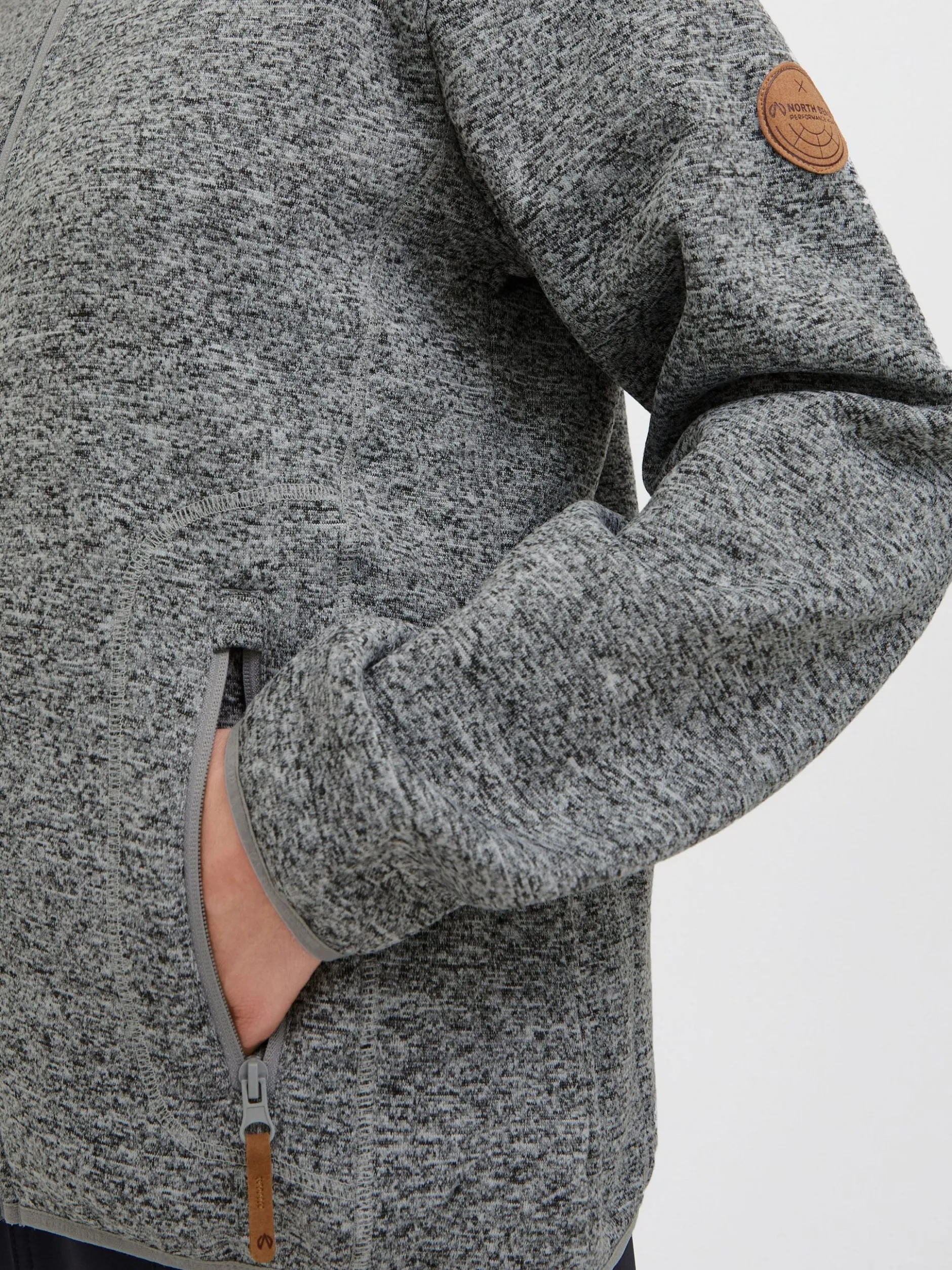 North Bend Damen Fleecejacke - NBSamana in hellgrau