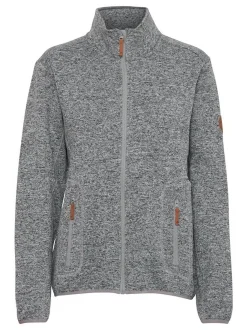 North Bend Damen Fleecejacke - NBSamana in hellgrau