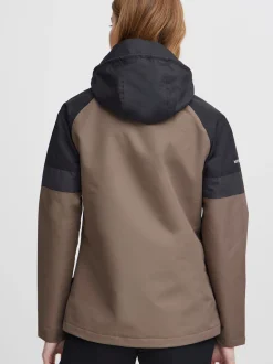 North Bend Damen Kurzjacke - NBToana W W-PRO 10.000 mit wasserdichter Beschichtung in grau